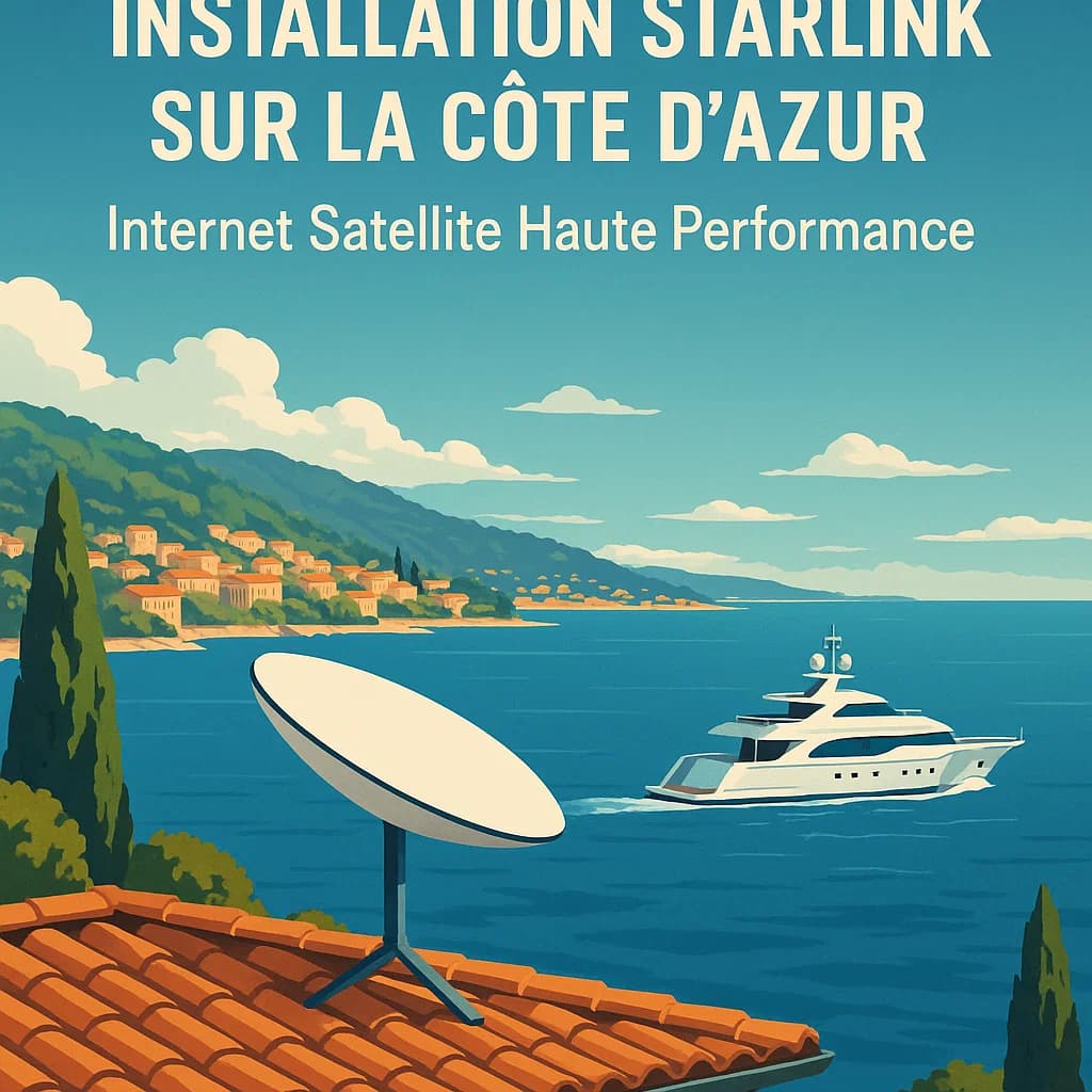 Installation Starlink sur la Côte d'Azur : Internet Satellite Haute Performance