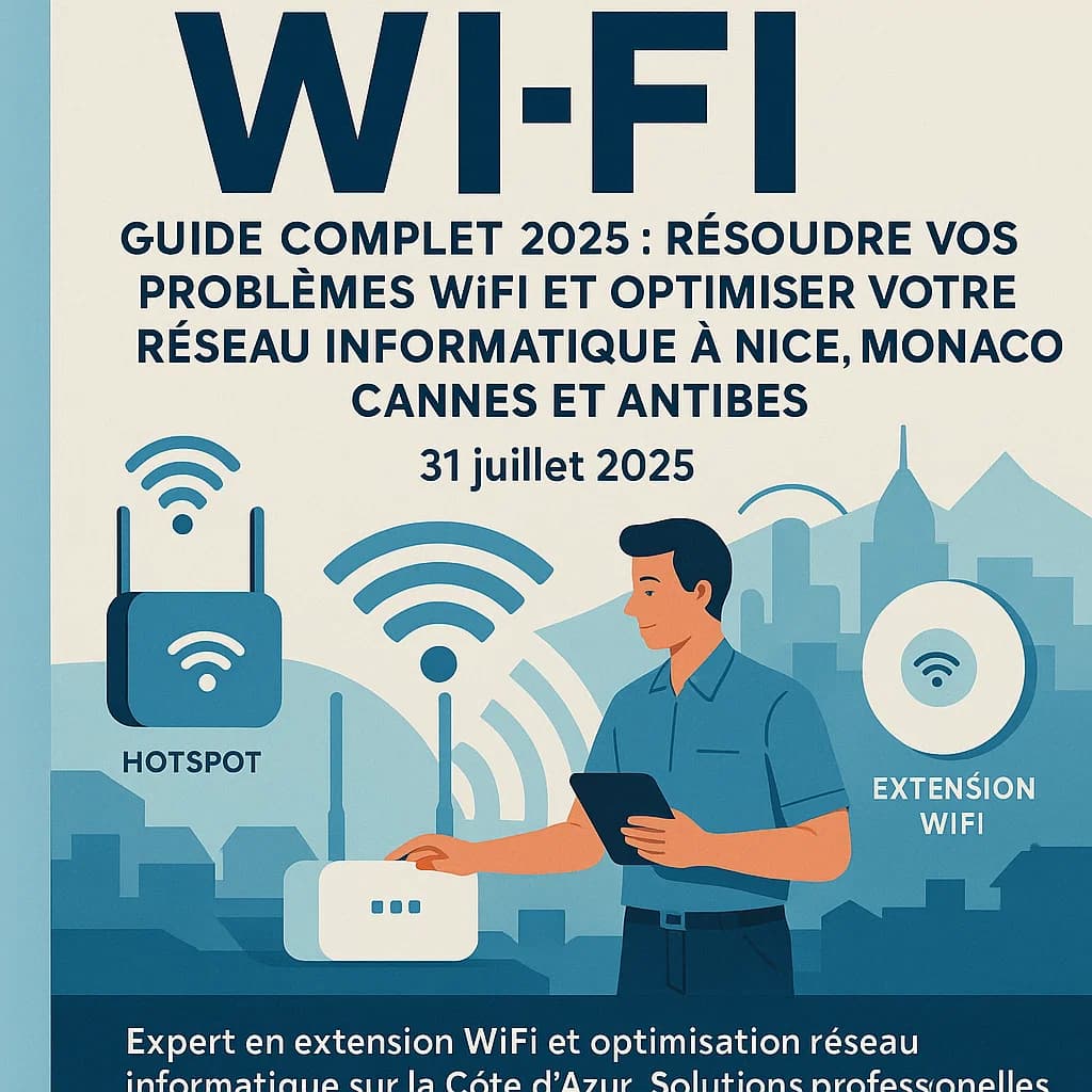 Guide complet 2025 : Résoudre vos problèmes WiFi et optimiser votre réseau informatique à Nice, Monaco, Cannes et Antibes